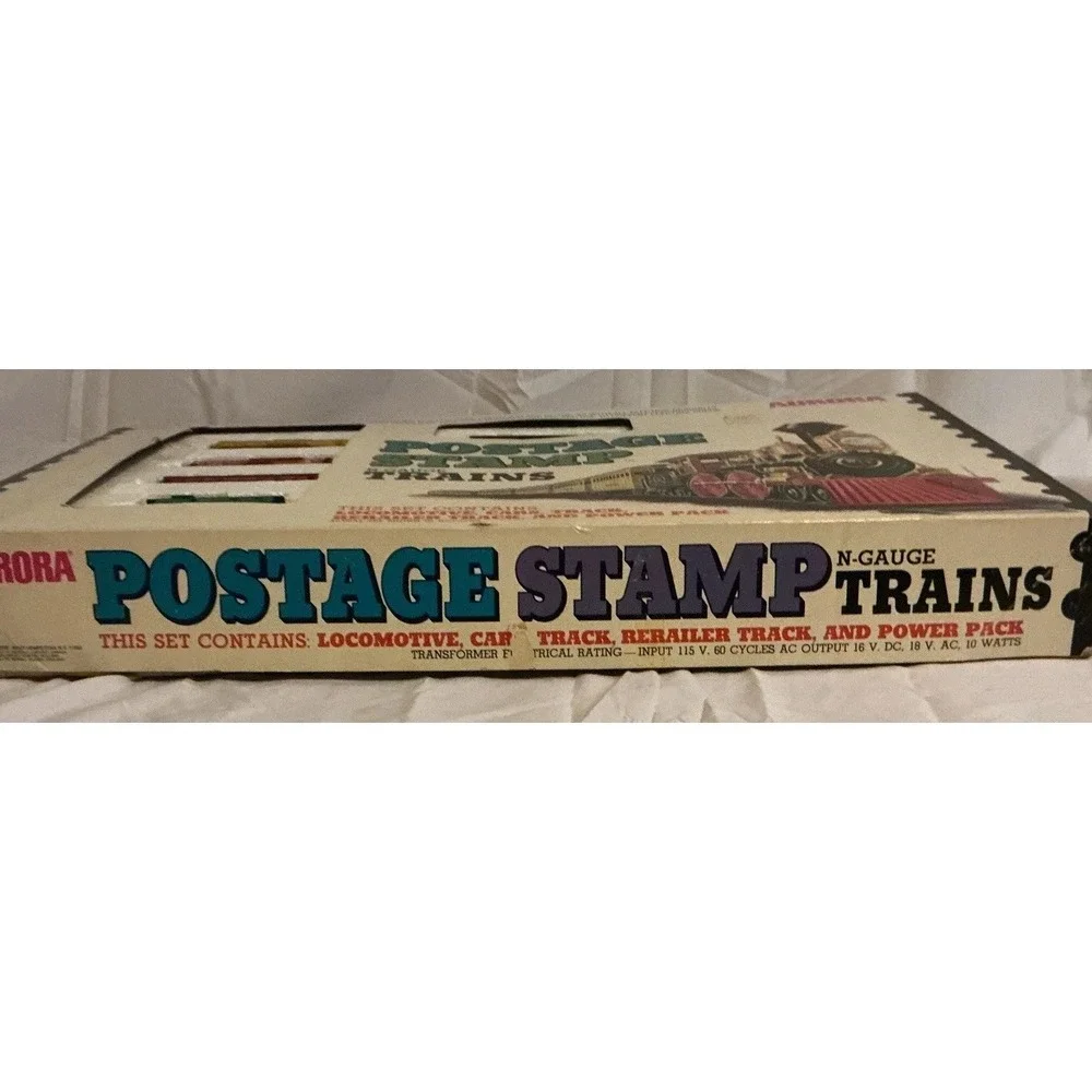 Vintage 1973 Aurora N Scale Postage Stamp Rattler Train Set #4722  In Box Tested